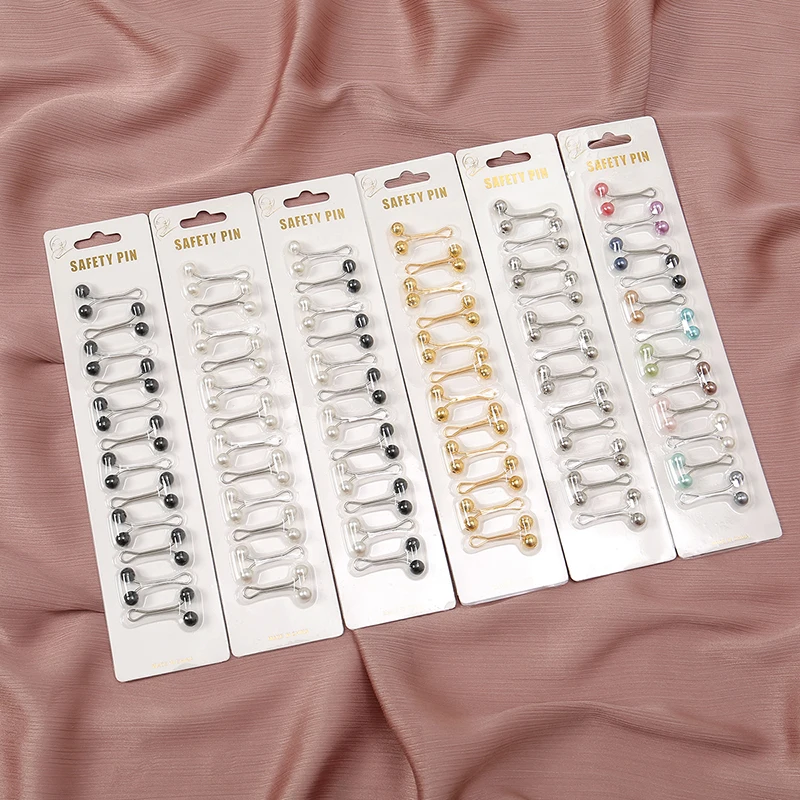 Ethnic Modern Fashion - 12 unids/bolsa Hijab musulmán Pins bufanda