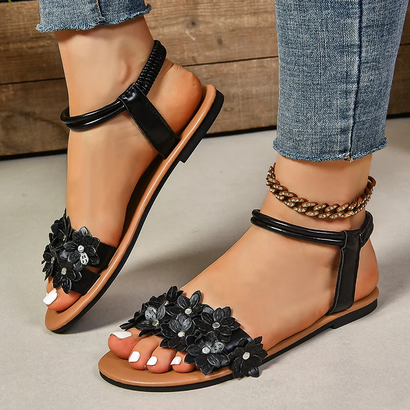 Sandalias planas con decoració - Ethnic Fashion Women reseña y precio
