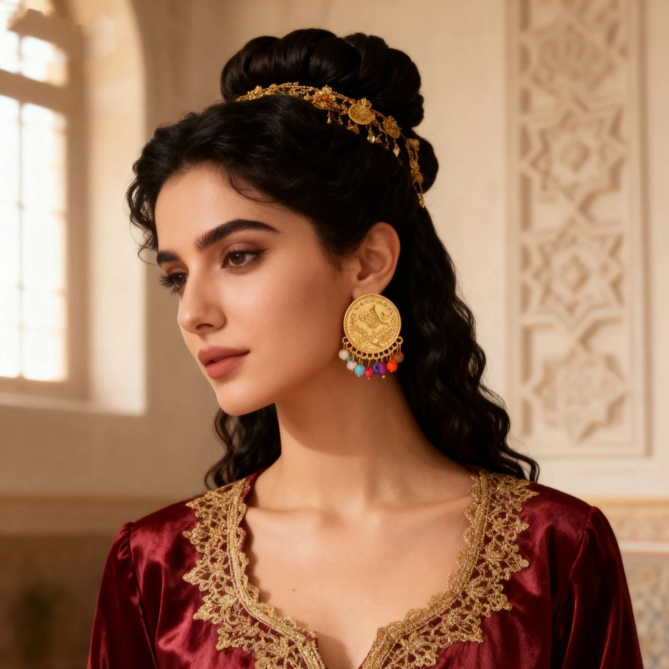 Pendiente de moneda turca chap - Ethnic Fashion Co In reseña y precio