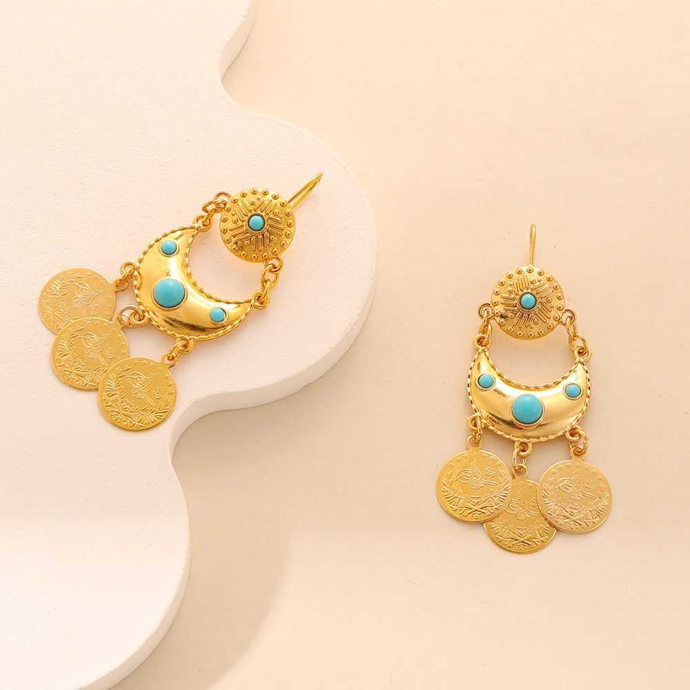 Pendientes de flecos con moned - Ethnic Fashion Co In reseña y precio