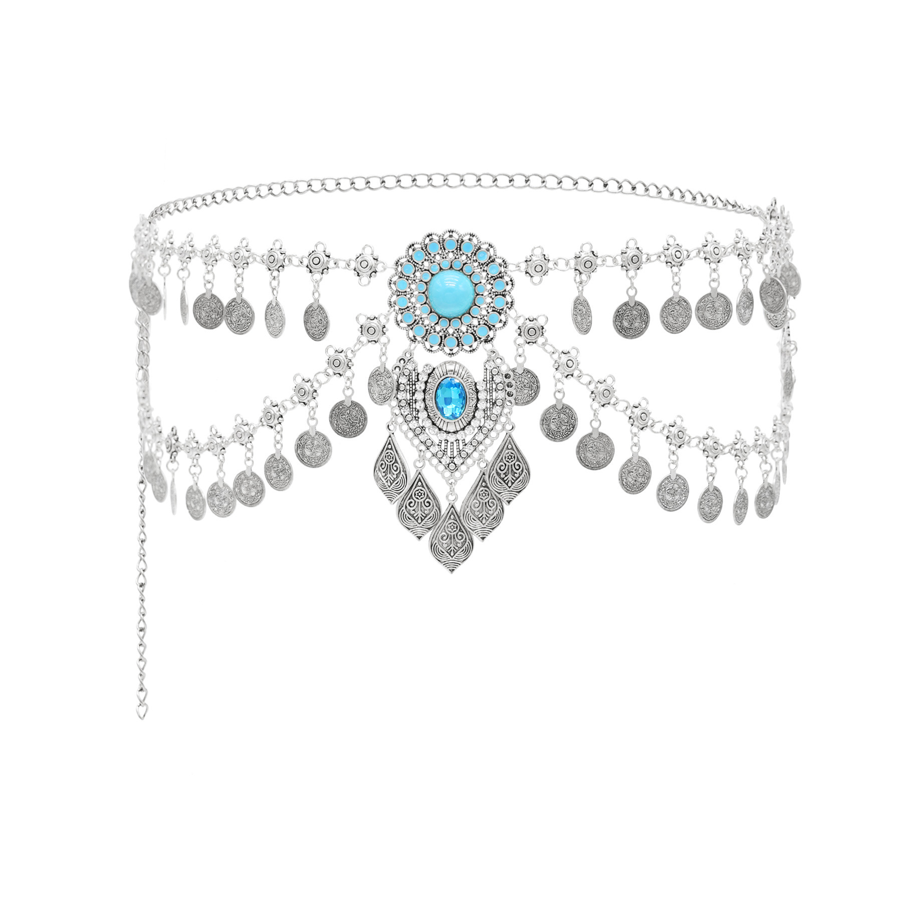 Cadena de cintura de turquesa  - Ethnic Modern Fashion reseña y precio